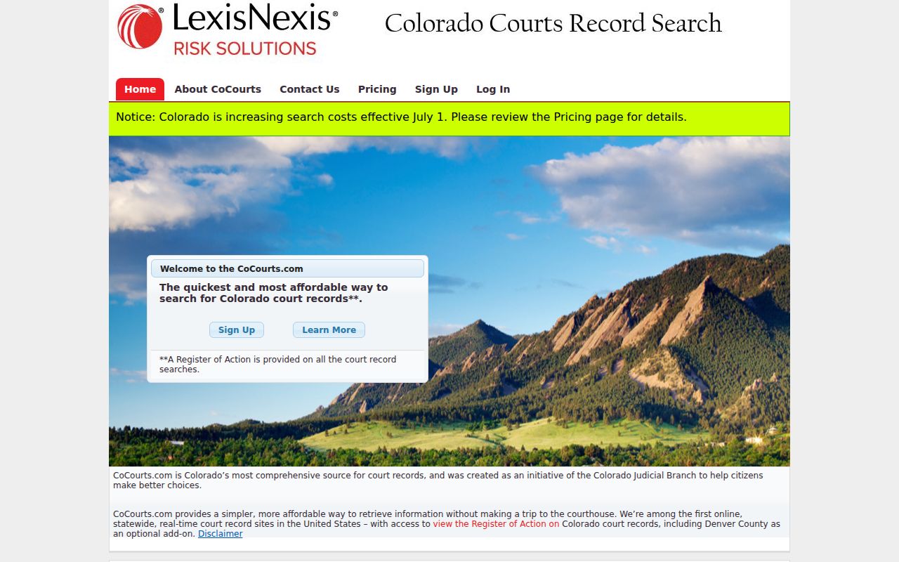 Las Animas County court records register of actions search