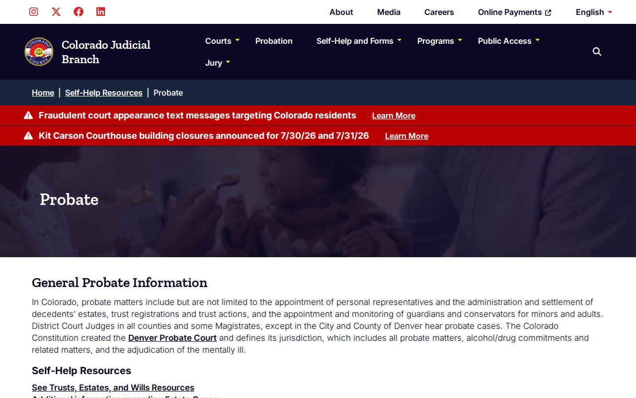 Las Animas County probate records Colorado probate forms